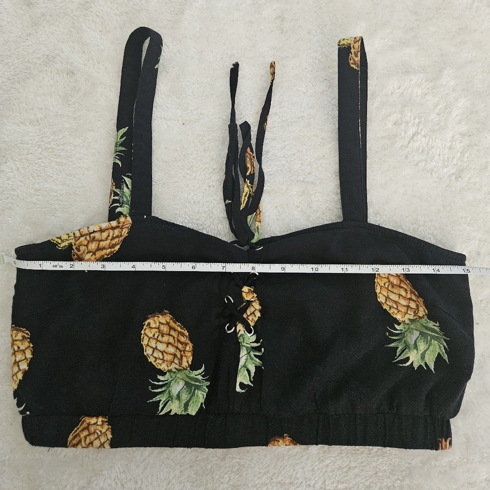 Wild Honey Black Crop Top Size S/M Tropical Resortwear PANTS AVAILABLE - Picture 8 of 10